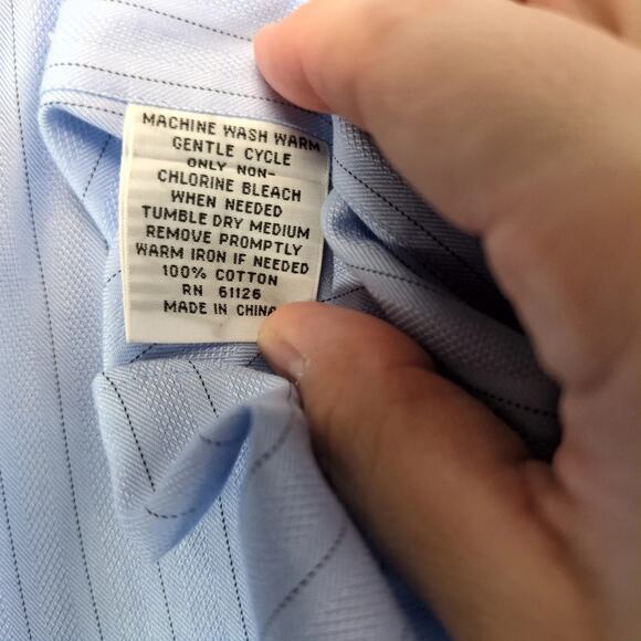 Coca-Cola Embroidered Roberto Villini Blue Dress Shirt Men's L 80's 2Ply No-Iron - Picture 5 of 10